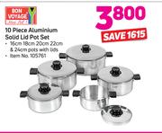 Bon Voyage 10 Piece Aluminium Solid Lid Pot Set