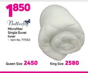 Butterfly Microfibre Single Duvet Inner