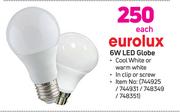 Eurolux 6W LED Globe-Each