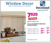 Decorland 25mm Aluminium Venetian Blinds FAWN 1000Wx1000H mm