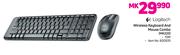 Logitech Wireless Keyboard And Mouse Combo MK220