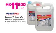 Powafix Lacquer Thinners Or Mineral Turpentine-Each
