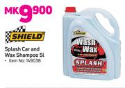 Shield Splash Car And Wax Shampoo-5Ltr