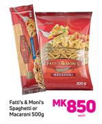 Fatti’s & Moni’s Spaghetti Or Macaroni-500g Each
