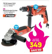 Stramm 710 W Impact Drill Or 850 W Angle Grinder-Each