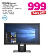 Dell 18.5" LED Monitor E1916HV