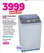 Hisense 13Kg Top Load Washing Machine