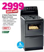 Defy 4 Solid Plate Stove(Black) DSS506
