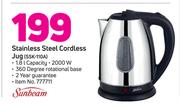 Sunbeam 1.8Ltr Stainless Steel Cordless Jug SSK-110A