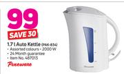 Pineware  1.7Ltr Auto Kettle PAK-834