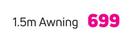 Home Quip 1.5m Bronze Awning