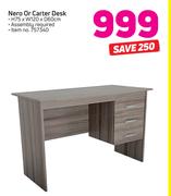 Nero Or Carter Desk H75 x W120 x D60cm