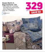 Mainstays Queen Bed In A Bag Comforter Set-220 x 200cm Per Set