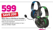 Xbox One Or PS4 Recon Headset-Each