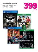 Xbox One Or PS4 Game-Each