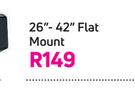 26”-42” Flat Mount Bracket