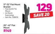 26”-42” Flat Mount Bracket