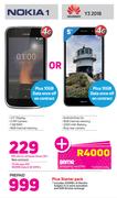 Nokia 1 Or Huawei Y3 2018-On UChoose Smart XS+