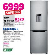 Samsung 309Ltr Bottom Freezer Fridge Silver RB29HWR3DSA U