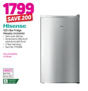 Hisense 120Ltr Bar Fridge Metallic H120RME