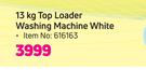 LG 13kg Top Load Washing Machine White