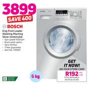 Bosch 6kg Front Loader Washing Machine Silver WAB20268