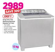 Defy 13kg Twin-Tub Washing Machine Metallic DTT165