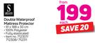 Sheraton Double Waterproof Mattress Protector-91 x 188 x 30cm Each