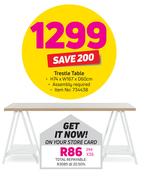 Trestle Table H74 x W167 x D60cm