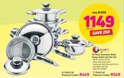Tissolli 12 Piece Stainless Steel Tango Solid Lids Pot Set-Per Set