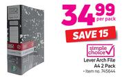 Simple Choice Lever Arch File A4 2 Pack-Per Pack