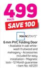 Mainstays 6mm PVC Folding Door