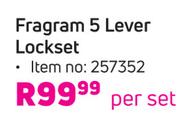 Fragram 5 Lever Lockset-Per Set