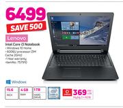 Lenovo 15.6" Intel Core I3 Notebook 