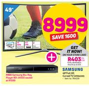 Samsung 49" Full HD Curved TV 49M6500 With Free Samsung Blu-Ray Player BD-J4500