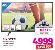 Sinotec 49" FHD LED TV STL-49E2000G 
