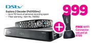 DSTV Explora 2 Decoder Ps5100imc With Free WIFI Connector