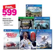 XBOX Or PS4 Assorted Games-Each