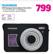 Telefunken 8MP Compact Camera Black TDSO-8MPB