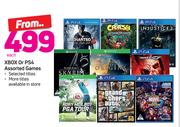 XBOX Or PS4 Games-Each