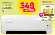 Logik A4 Laminator L409A Including Free Kenzel 10 Piece A4 Laminating Pouches