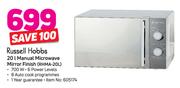 Russell Hobbs 20Ltr Manual Microwave Miror Finish RHMA-20L