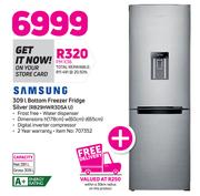 Samsung 309Ltr Bottom Freezer Fridge Silver RB29HWR3DSA U