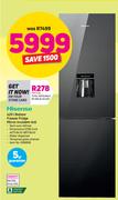 Hisense 420Ltr Bottom Freezer Fridge Mirror H420BMI-WD