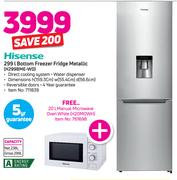 Hisense 299Ltr Bottom Freezer Fridge (Metallic) H299BME-WD