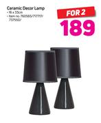 Ceramic Decor Lamp 16 x 33cm-For 2