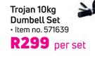 Trojan 10kg Dumbell Set-per set