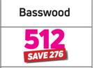 Decorland Basswood 50mm Slat-590mm(w) x 600mm(h)