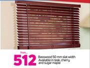Decorland Basswood 50mm Slat-1190mm(w) x 1600mm(h)