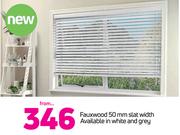 Decorland Fauxwood 50mm Slat-590mm(w) x 600mm(h)